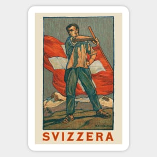 Switzerland Svizzera Vintage Patriotic Sticker